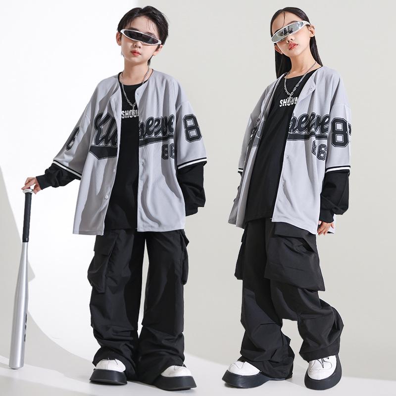 Girls' Hip-Hop Jazz Dance Costume - Japanese Street Style Performance Suit