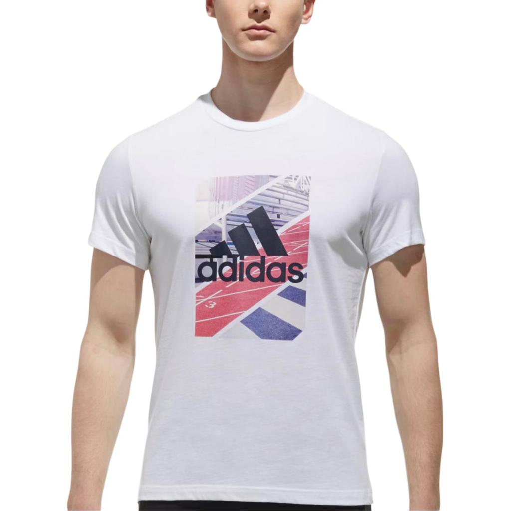 Adidas Gfx T Photo Round Neck Logo Print Short Sleeve T-Shirt Men Tops White CX4996