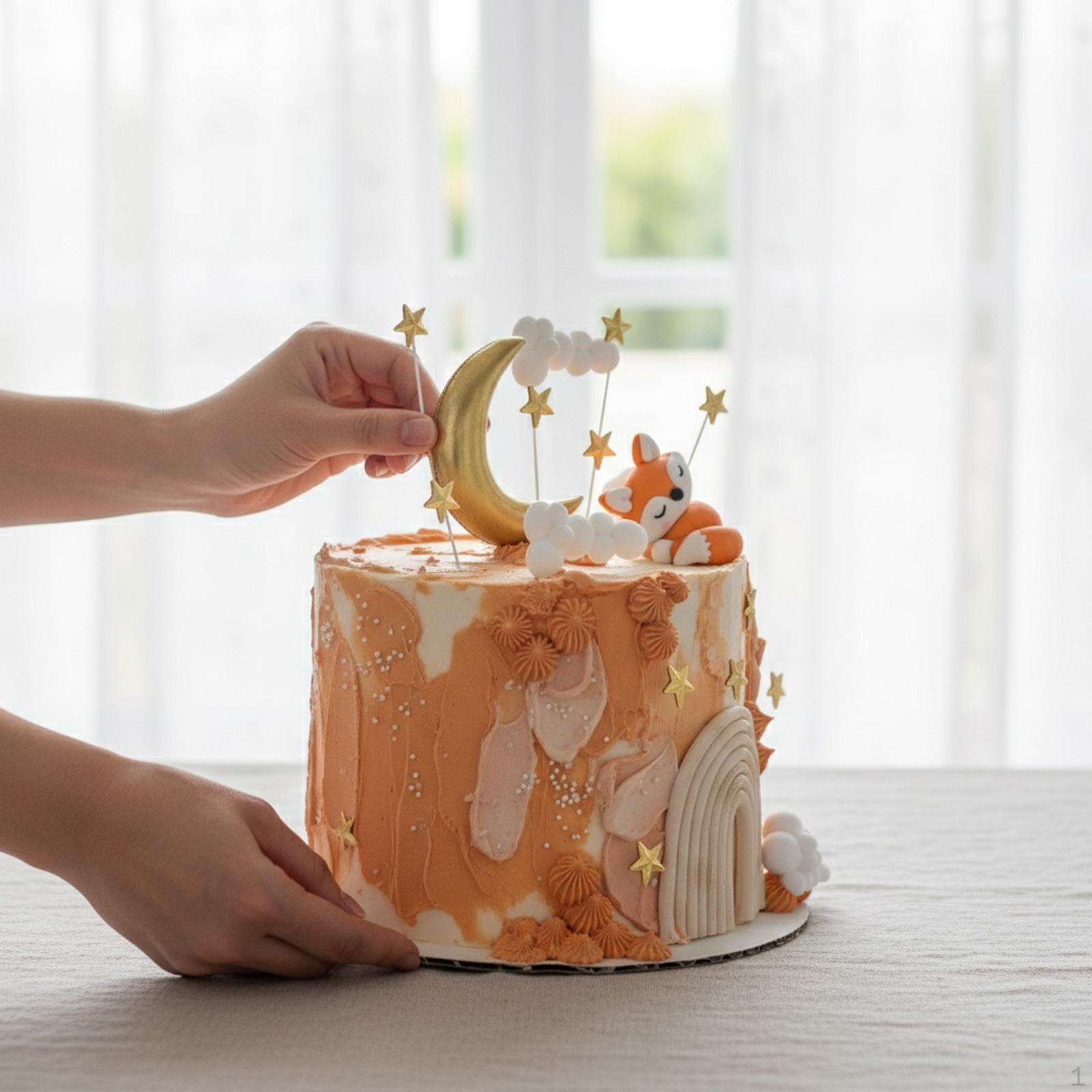 Cake Topper Decoration Set Valentine Birthday Celebration Wedding Family Gathering DIY Cupcake