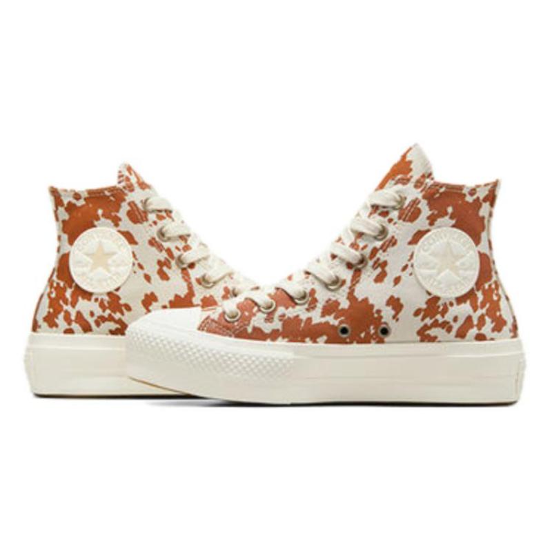 Converse Chuck Taylor All Star Durable and Lightweight High Top Canvas Shoes Women's Brown White