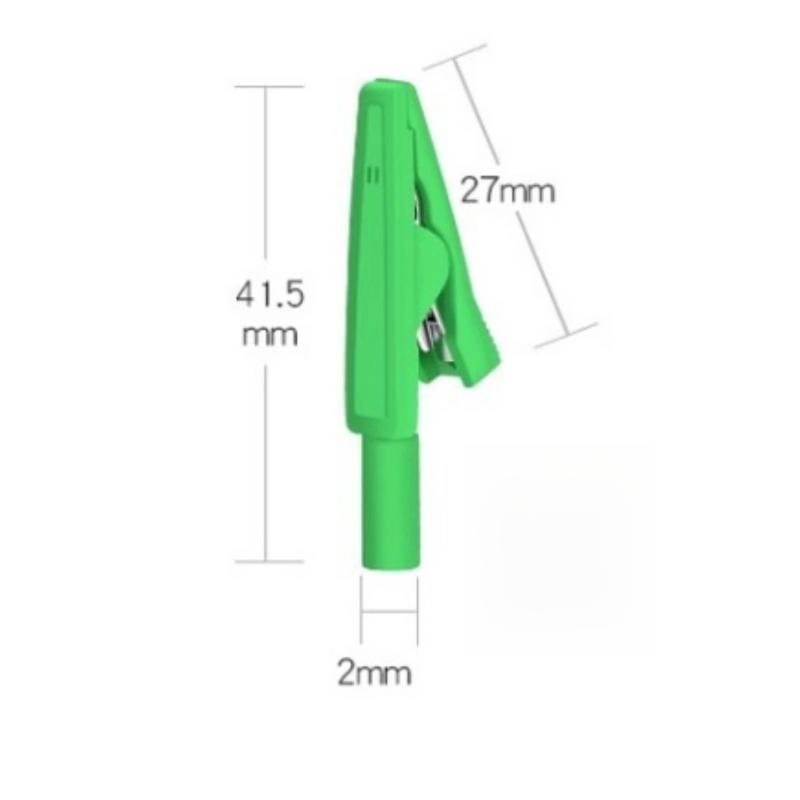 New 1/5Pcs 10A 2mm Insulated Alligator Clip Battery Test Clip Banana Female Adapter Multimeter Pen Cable Probes Crocodile Clip