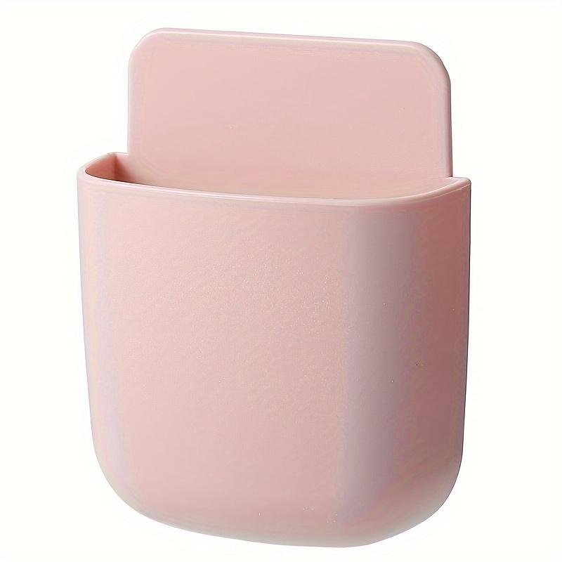 1PC Wall-mounted Storage Box Without Drilling Is Used for Remote Control and Mobile Phone Charging. Practical Hook for Mobile Phone Storage Rack