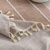 Cotton Linen Rustic Tablecloth Waterproof Rectangle Table Cover with Tassel For Home Birthday Party Dinning Table Decoration