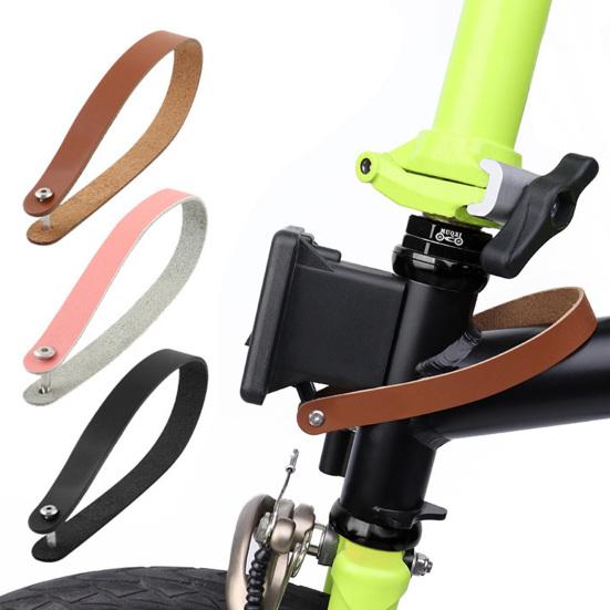 

Faux Cowhide Pull Strap for Brompton Folding Bike Carrier Block Fake Leather чорний