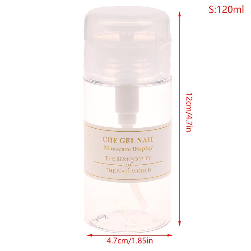 

Многоразовый флакон для чистки ногтей Контейнер для многоразового использования Пустой дозатор-насос S120ML