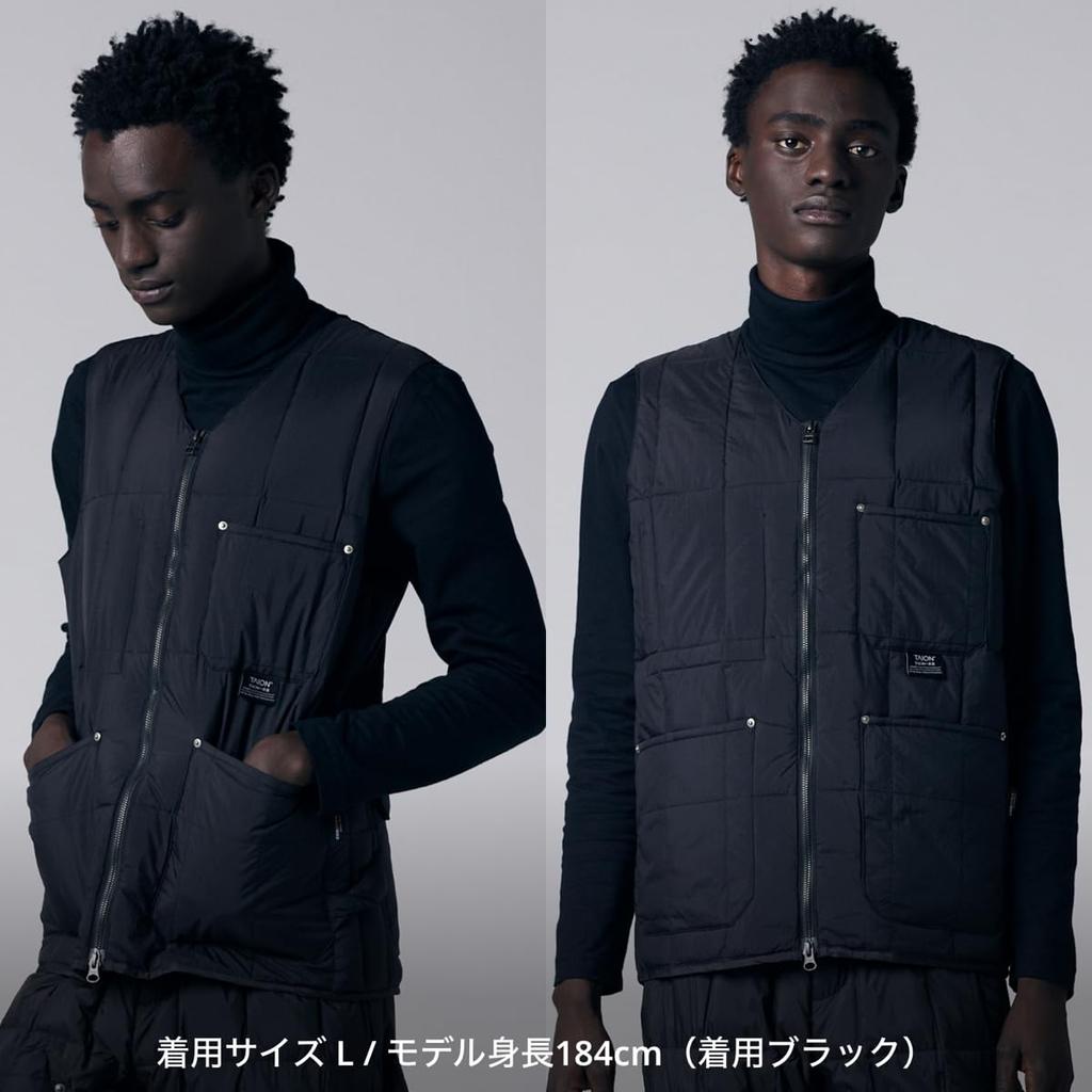TAION Unisex Work Down Vest V-Neck Double-Zip (TAION-001WZWK)