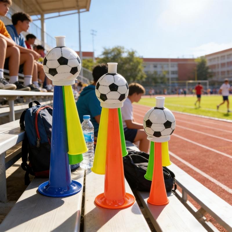 Set Of 10 Colorful Stadium Horns Random Color Soccer Fan Trumpet For Football Game And Group Gatherings