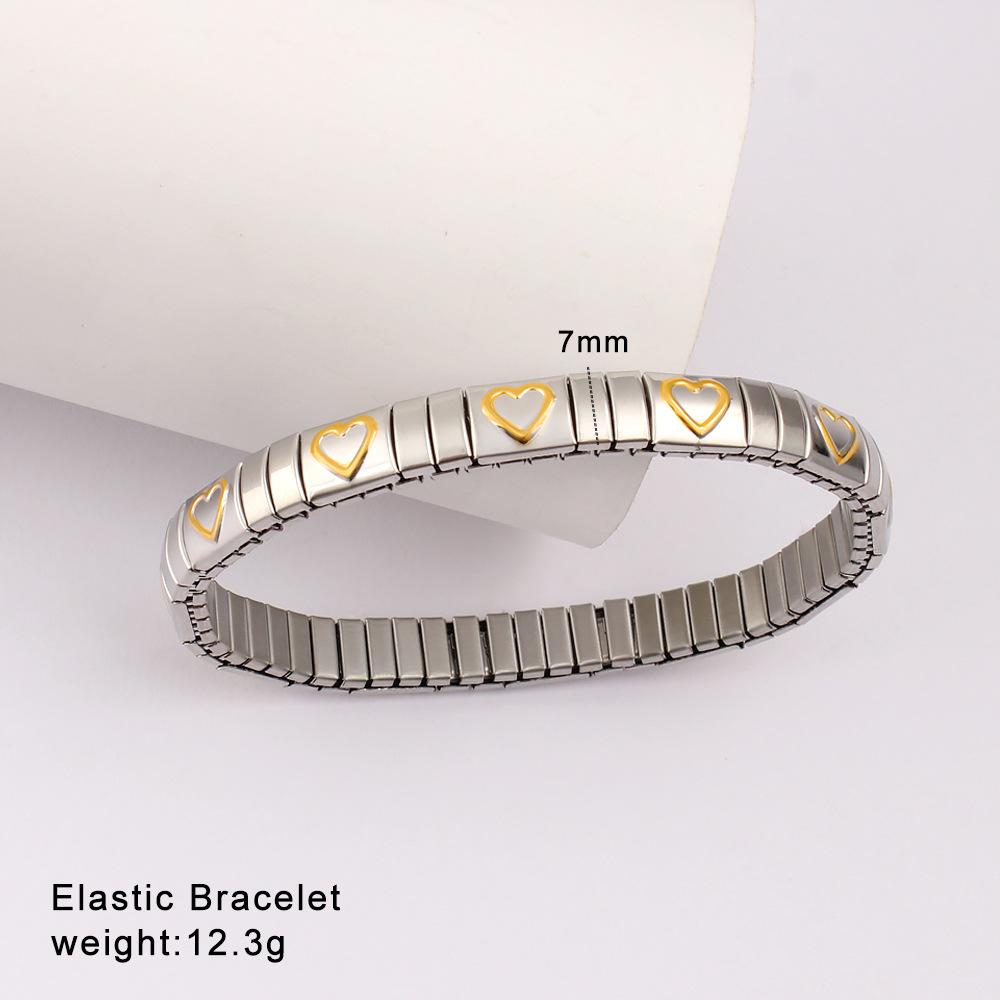 Modisches Edelstahlarmband für Männer und Frauen Abnehmbare elastische Kette Italienisches Charm-Armband