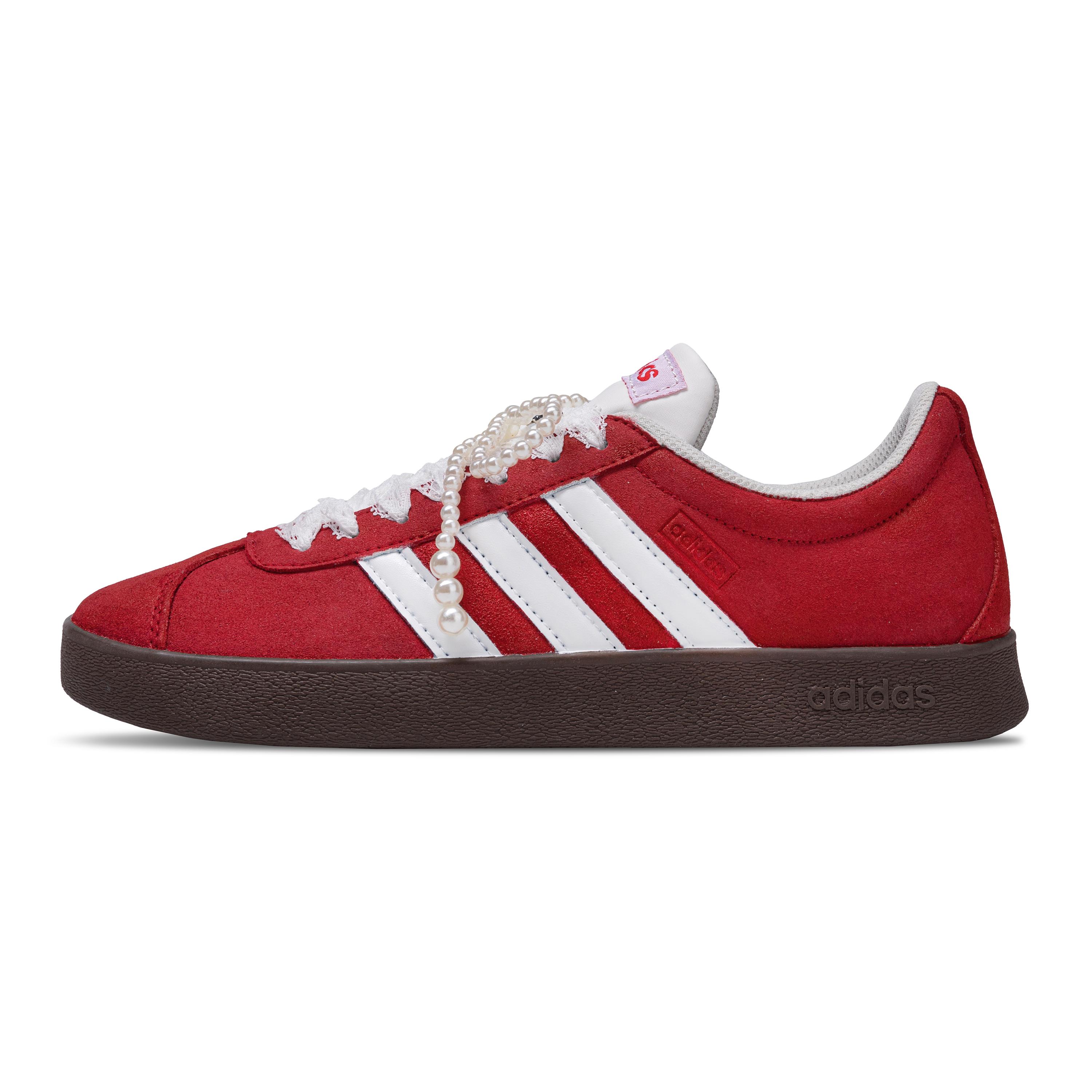 

Adidas VL COURT 2.0 Dark Red Versatile Abrasion Resistant Low top Skateboard Shoes Unisex Red HQ1802(team1376-) 38