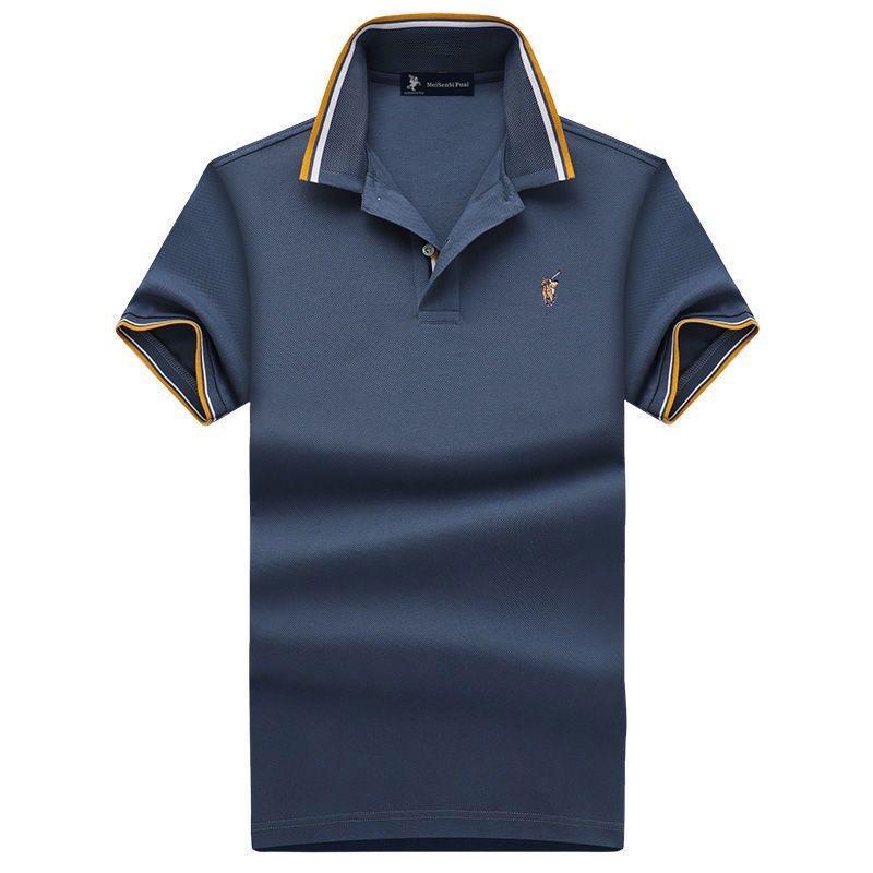 TrendHub Men's Polo Shirts Short Sleeve Business Casual Male T-shirts