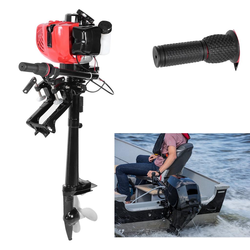 Outboard Motor 2 Stroke 3.6HP Heavy Duty Boat Engine with Air Cooling System for Sailboat Yacht