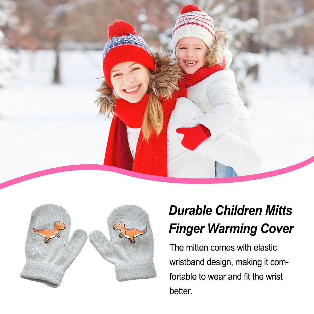1 Pair Kids Mittens Fingers Warmer Thermal Clothing Accessory Mitt Finger Warming Cover Knitted Toddler Mitten for Winter