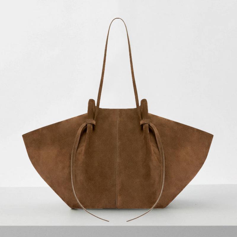 Retro Suede Tote Bag: Large Capacity Shoulder Bag with Mochi Texture for Women