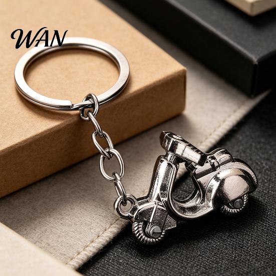 Durable Keychain Pendant Motorcycle Charm Zinc Alloy Key Chain with Retro Scooter Buckle Electric Donkey Design Holder