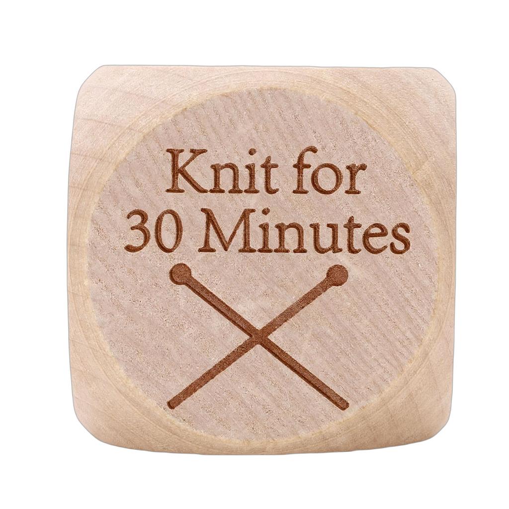 Knitting Dice Wooden Quilting Decision Dice with 6 Engraved Sewing Tasks Fun Quilting Motivation Tool for Knitters Crafters