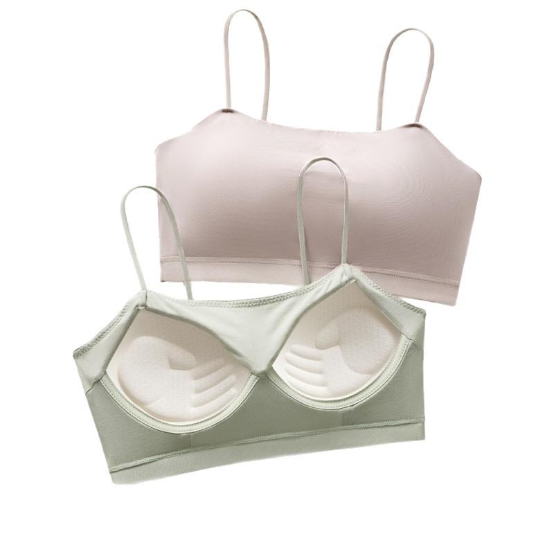 Damen Kleines Camisole Tanktop mit Brustpolstern, Schönes Rückendesign, Integrierte feste Cups Unterwäsche.