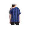 Adidas Originals Ss25 Schulterfreies Jersey Mode Bequem Kurzarm Fußballshirt Damen Tops Neonblau Schwarz KD2278