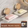 Wall-Mounted No-Punch Suction Cup Soap Dish for Bathroom