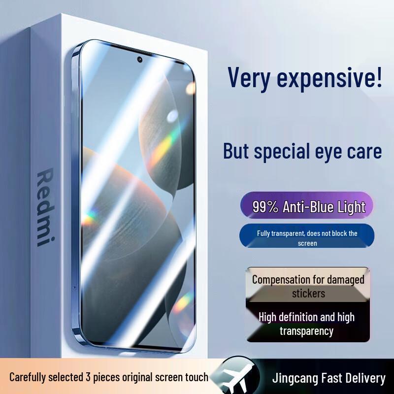 Xiaomi & Redmi Anti-Blue Light Tempered Glass Screen Protector (3-Pack)