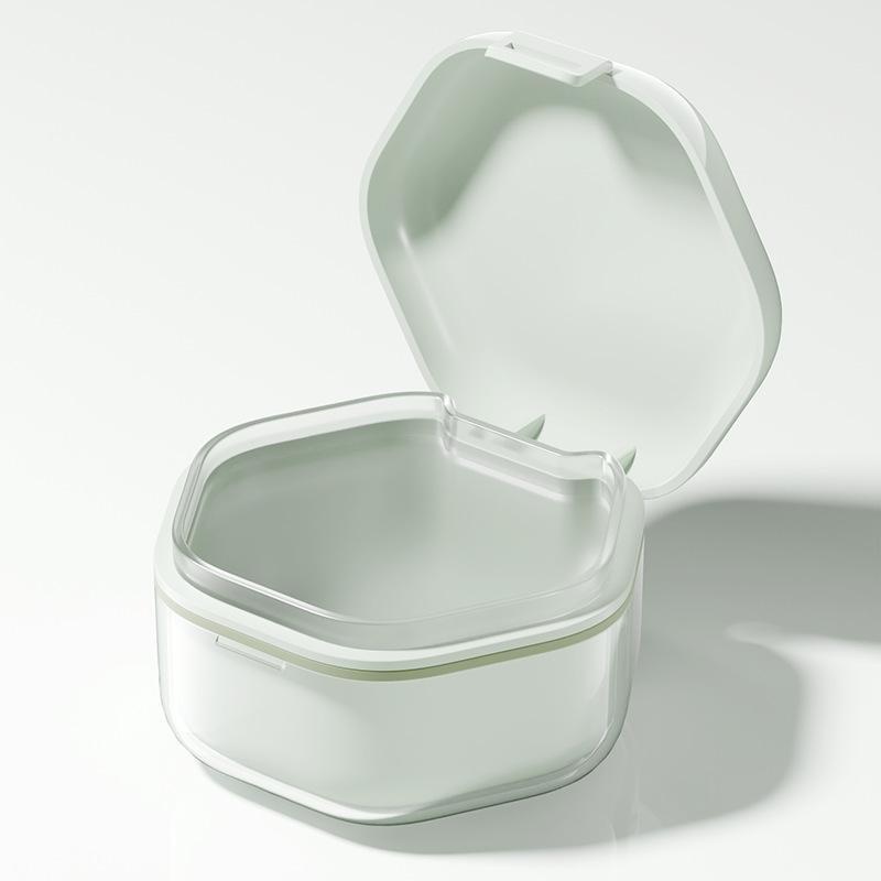 Invisible Braces Box Sealed Storage Box Orthotics Portable Elderly Denture Cleaner