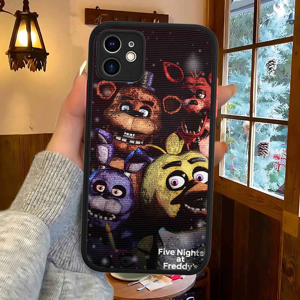 Game F-Five N-Nights At F-FreddyS For IPhone 15 16 Pro Max 11 12 13 14 XS XR X Plus 16E Matte Translucent Phone Cover