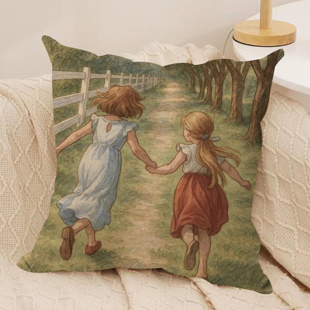 Vintage Floral Cushion Cover Soft Plush DoubleSided Printed Sofa Pillow Cushion Cover Cozy AllSeason Durable Decor Gift
