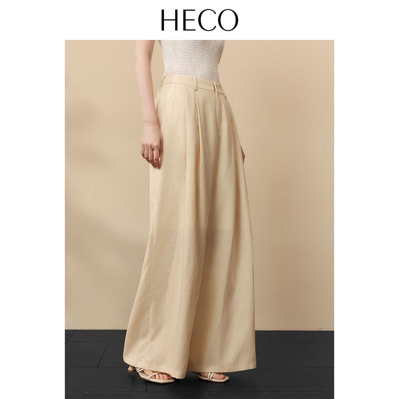 HECO Tencel Linen Wide-Leg Pants M