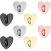 8pcs Cell Phone Ring Holder, Cute Heart Phone Charm Hooks Adhesive Smartphone Finger Ring Stand Sticky Metal Loop Grip for Cellphone Case Pad Tablet