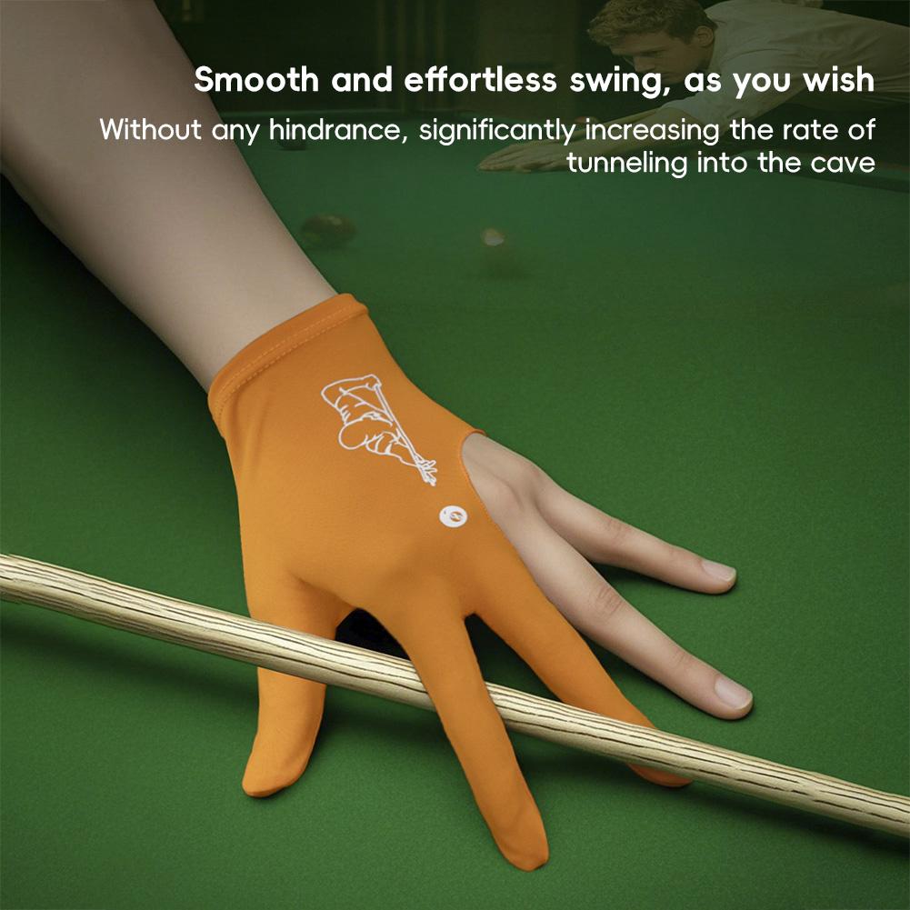 1Pc Billiards Gloves Enhanced Grip Left Right Hand Open Three Finger Professional Billiards Gloves Snooker Table Tennis Gloves