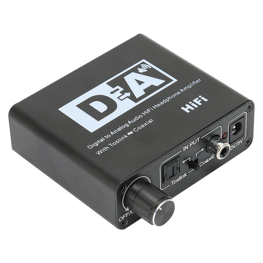 Digital to Analog Converter HD AC Digital to Analog L R RCA Converter with Volume Control for HDTV