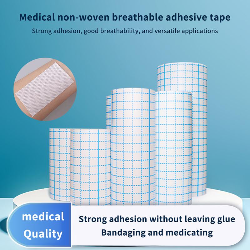 Medical Non-Woven Fixation Tape 1 Roll Antibacterial Breathable Wound Dressing Bandage for Sports Outdoor Emergency