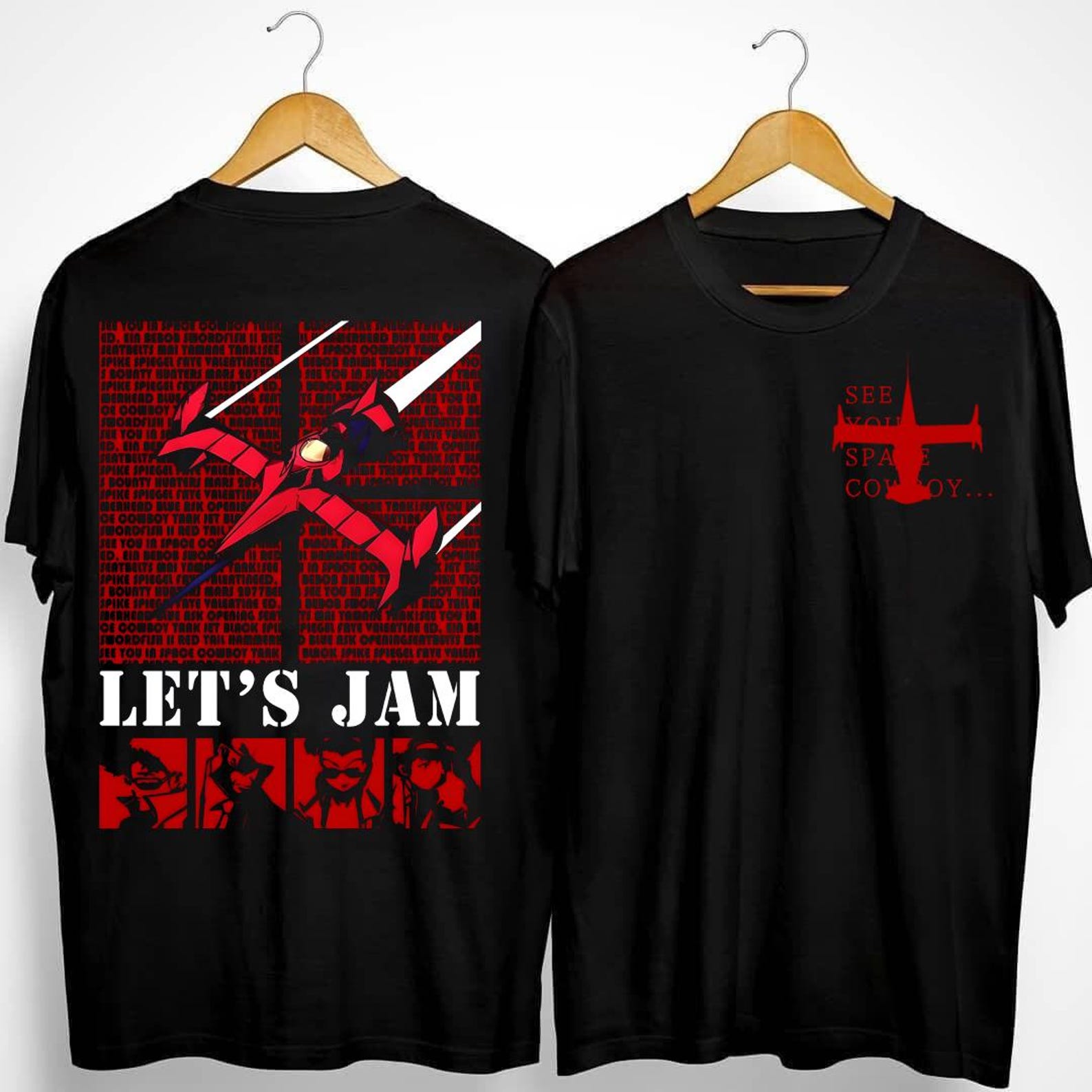 Vintage Cowboy Bebop T-Shirt, Unisex Japanese Anime Manga Graphic Tee L