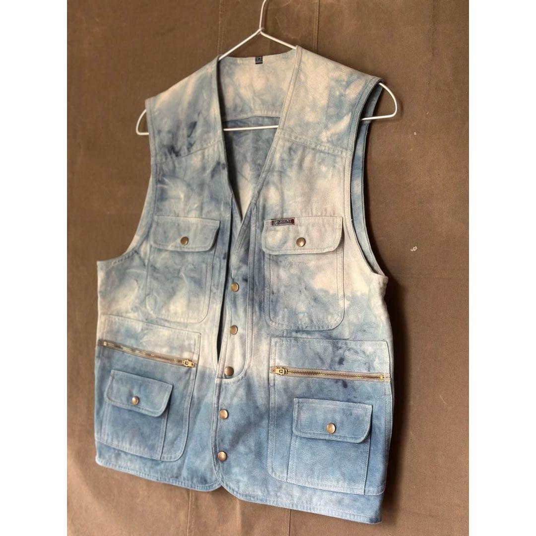 [Indigo dyed/used clothing] ORIENT fishing vest