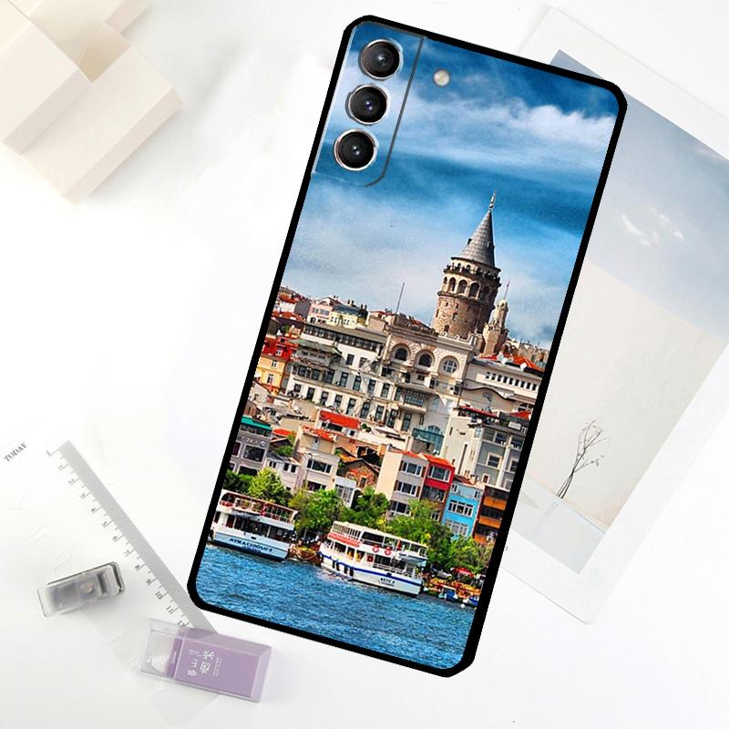 Turkey Istanbul Scenery Building Phone Case For Samsung Galaxy S25 FE S20 FE S21 S22 S23 S24 S25 S26 Ultra S10 S25 Plus Cover