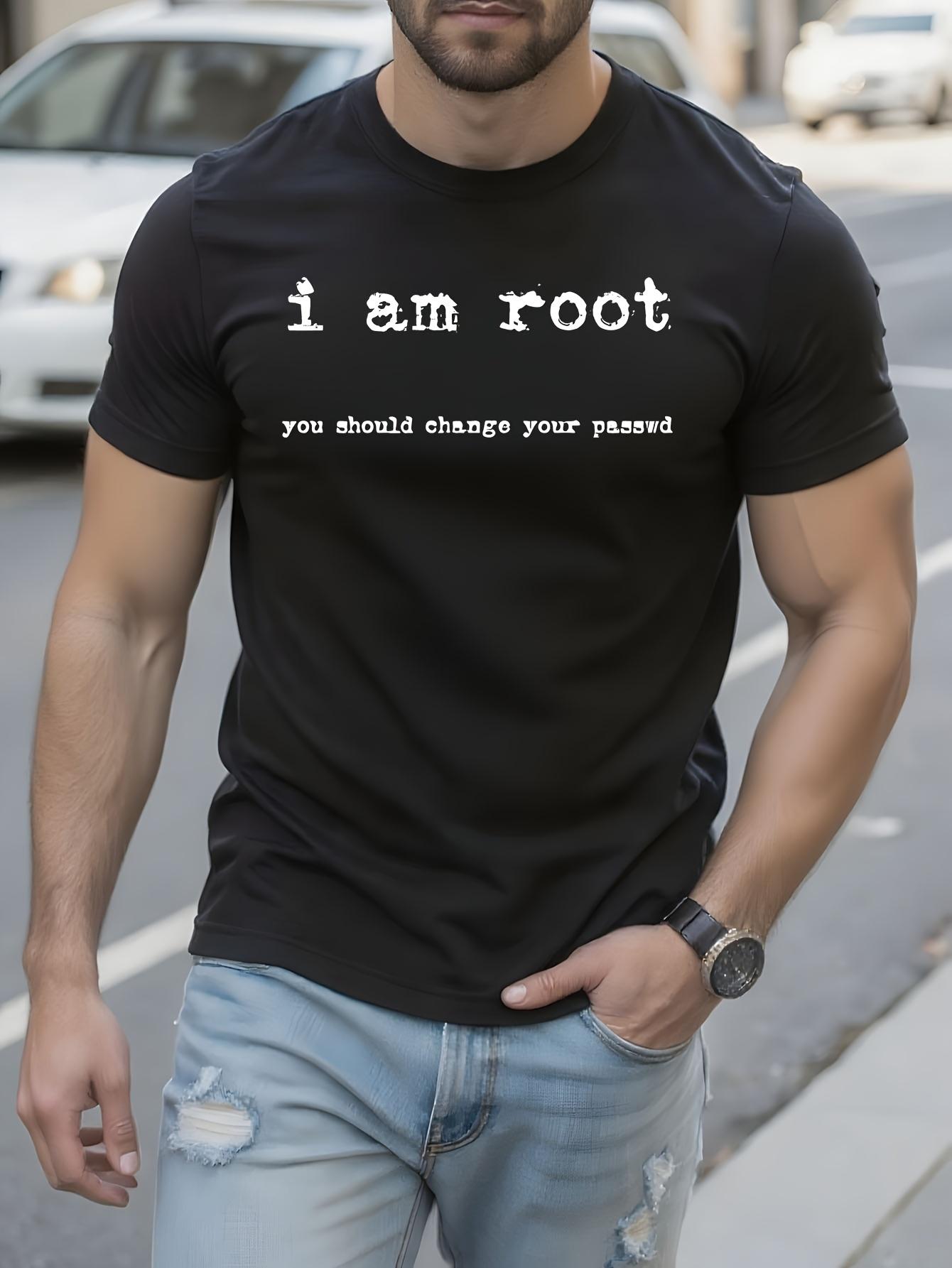 Linux Unix Hacker Tee - Funny I Am Root / Change Your Pas... XXXXL