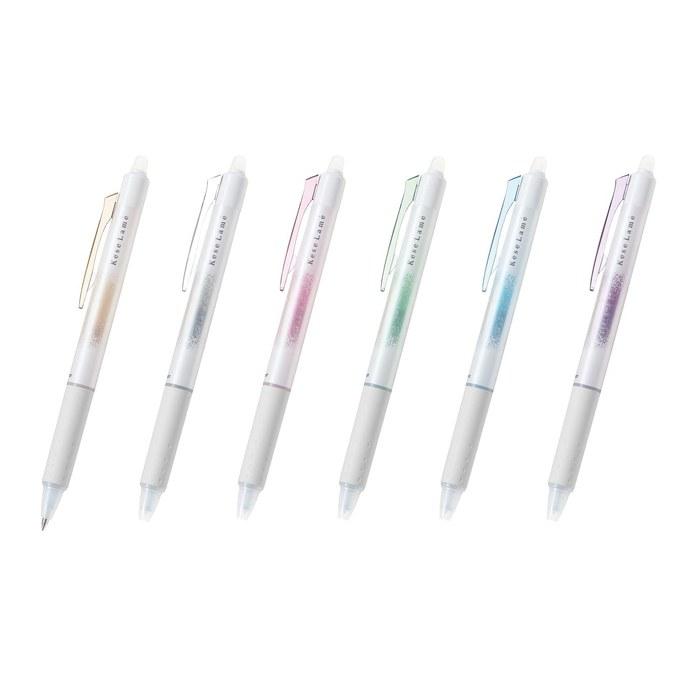 Pilot Keserame Erasable Glitter Ballpoint Pen 0.7mm 6-Color Set LKKB-138F- Pastel Colors