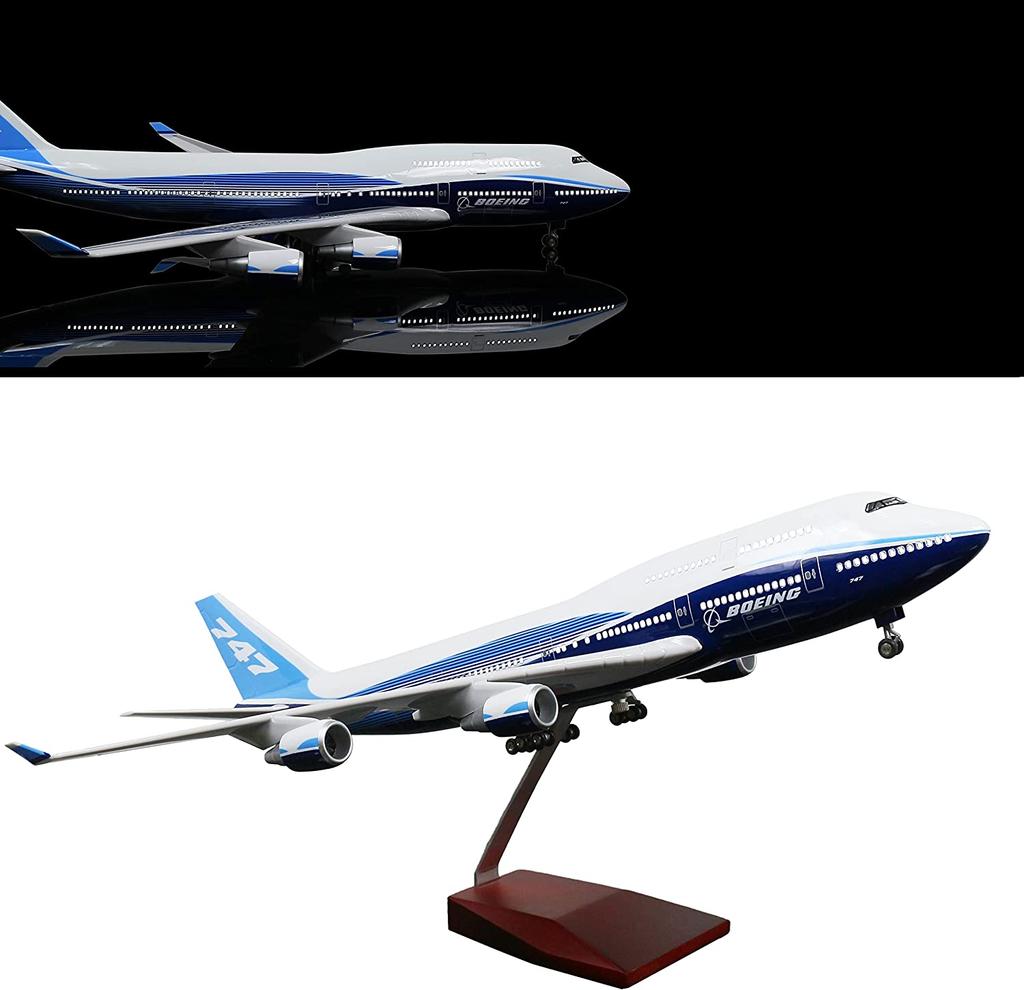 1/160 Scale 50.5CM Airplane Airbus A380 Air France Airline Model W LED Light & Wheel Diecast Plastic Resin Plane For Collection