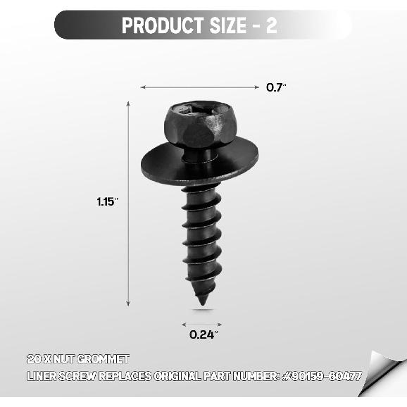 Xislet 101 PCS Engine Under Cover Fender Push Pin Rivets 90467-07201 Compatible With Toyota & Lexus Camry Corolla Plastic Fastener Retainer Clips