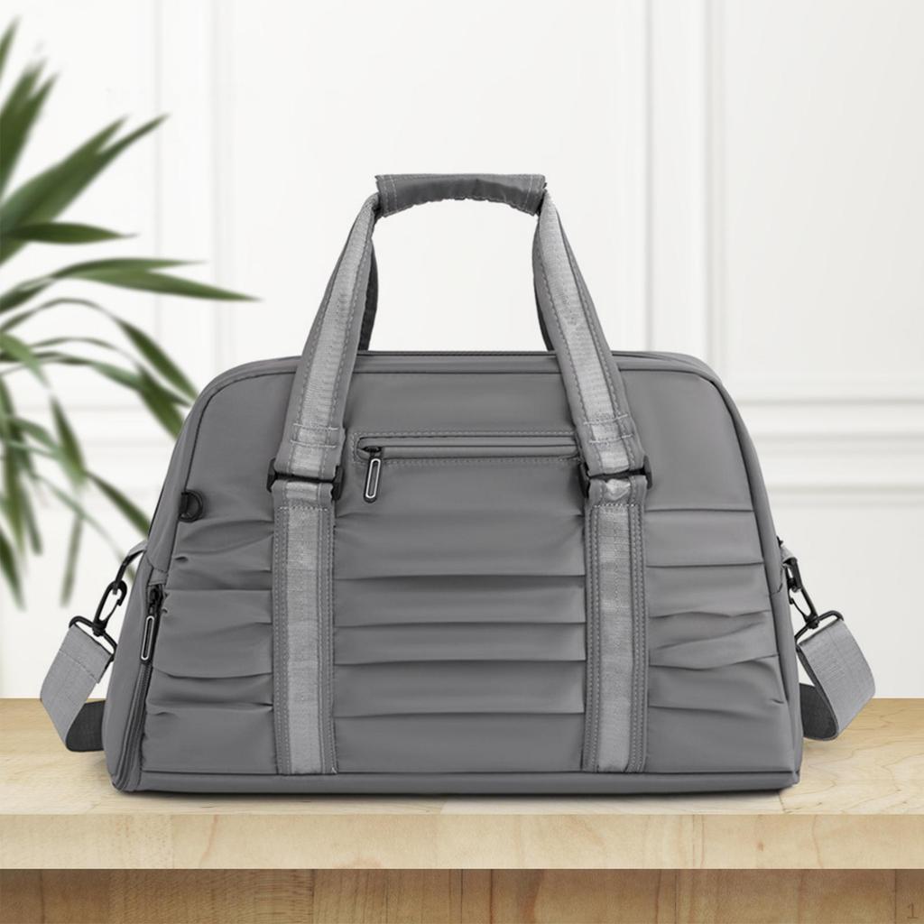 Gym Duffle Bag for Sports with Compartment Shoes, Adjustable Crossbody Strap Travel