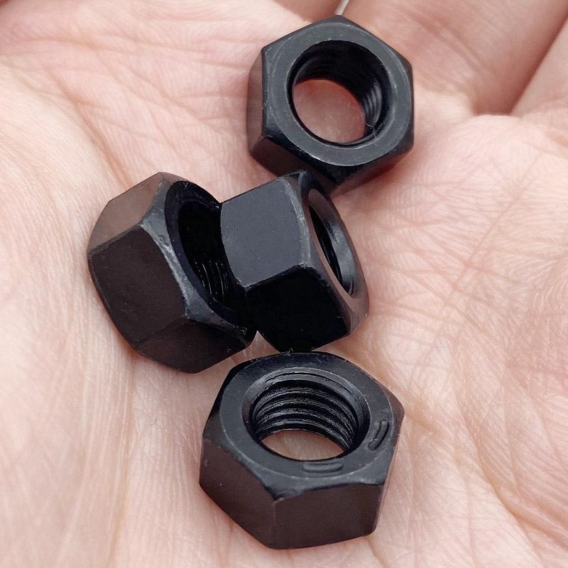 Black Oxide Carbon Steel Fine Thread Hex Nut - US Standard: Sizes 5/16, 3/8, 1/2, 5/8, 9/16