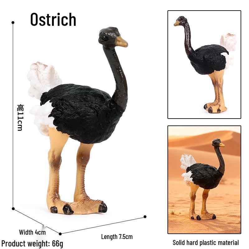 Children's Animal Simulation Toy Set: Eagle, Falcon, Secretary Bird, Owl Figurines