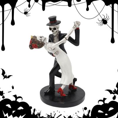 Geisterhaftes Figurenpaar Halloween Leuchtender Geister Braut Bräutigam Horror Geist Braut und Bräutigam Statue Gruselige Harz Geister Skulptur