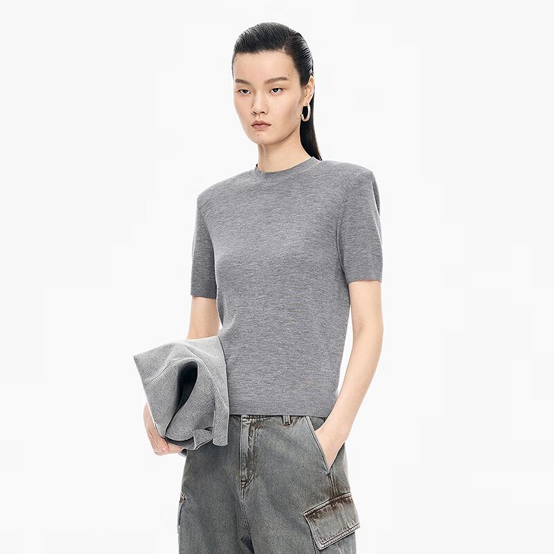 JNBY 2025 Fall Wool Blend Short Sleeve Knit Top