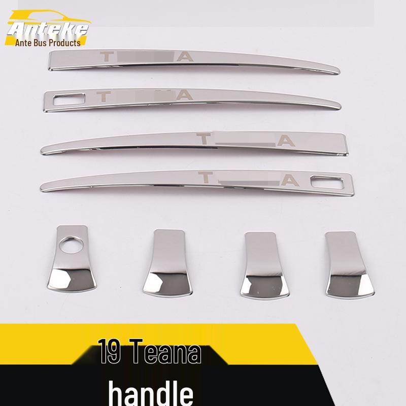 

High-End Decorative Door Handle Trim for 19 Teana Models Mirror Finish Alloy - 8 Pcs - Stainless Steel