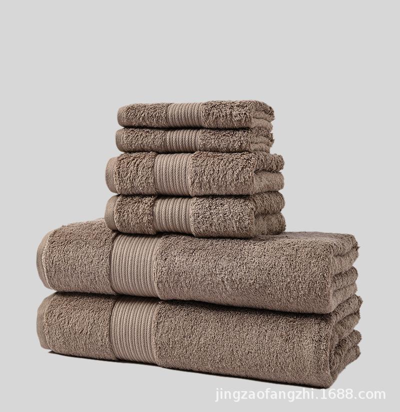 

Хлопковое полотенце, квадратное полотенце, банное полотенце, набор из шести предметов, класс А, расчесанный длинноволокнистый хлопок, утолщенное полотенце для лица, удобные домашние ежедневные потребности 1 SET