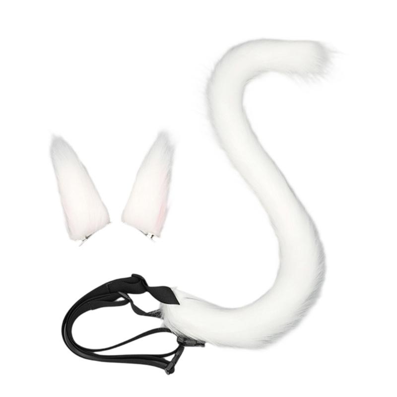 

Multiuse Furry Plush Cats Tail Hair Clip and Bendable Tail Props Cosplay Costume Accessories For Women Teens Anime Event