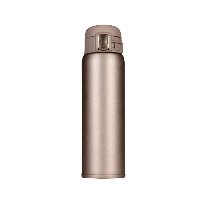 500ml Stainless Steel Vacuum Thermos One Click Flip Lid Portable Insulated Water Bottle for Office Travel Outdoor