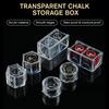 1PC Transparent Acrylic Chalk Storage Box Square Round Hexagonal Chalk Stain-Proof and Moisture-Proof Protective Box Billiards Supplies