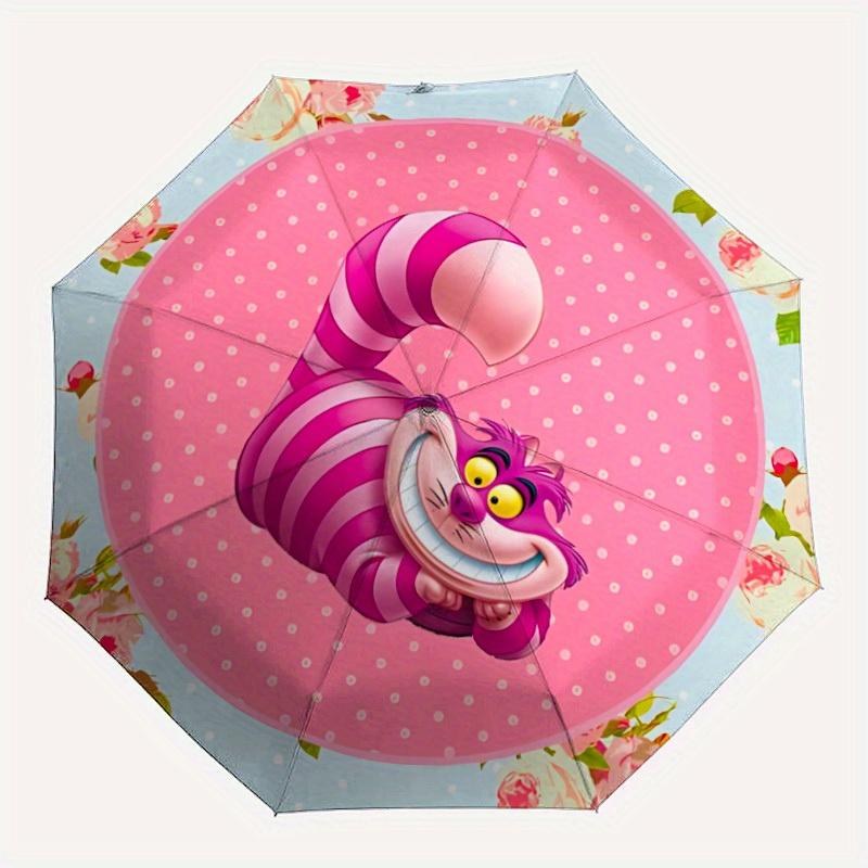 

1pc Cheshire Cat Automatic Umbrella Durable Iron Frame & Plastic Handle, Sturdy Construction, Playful Design yy250822042