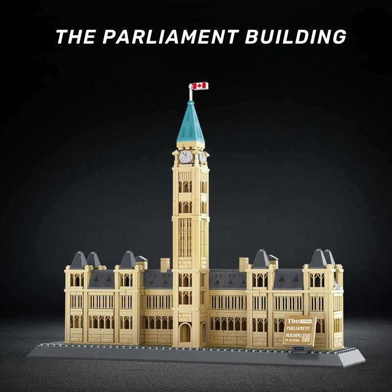 Non-Toxic 608Pcs World Famous Modern Architecture Building Blocks Canada Parliament Particle Assembly Bricks Toy For Children Gifts